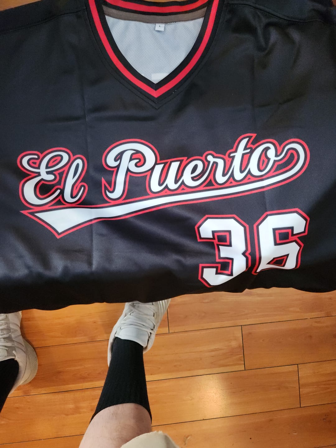 Customer photo review of Custom Black Classic Style Outdoor Authentic Pullover Baseball Jersey