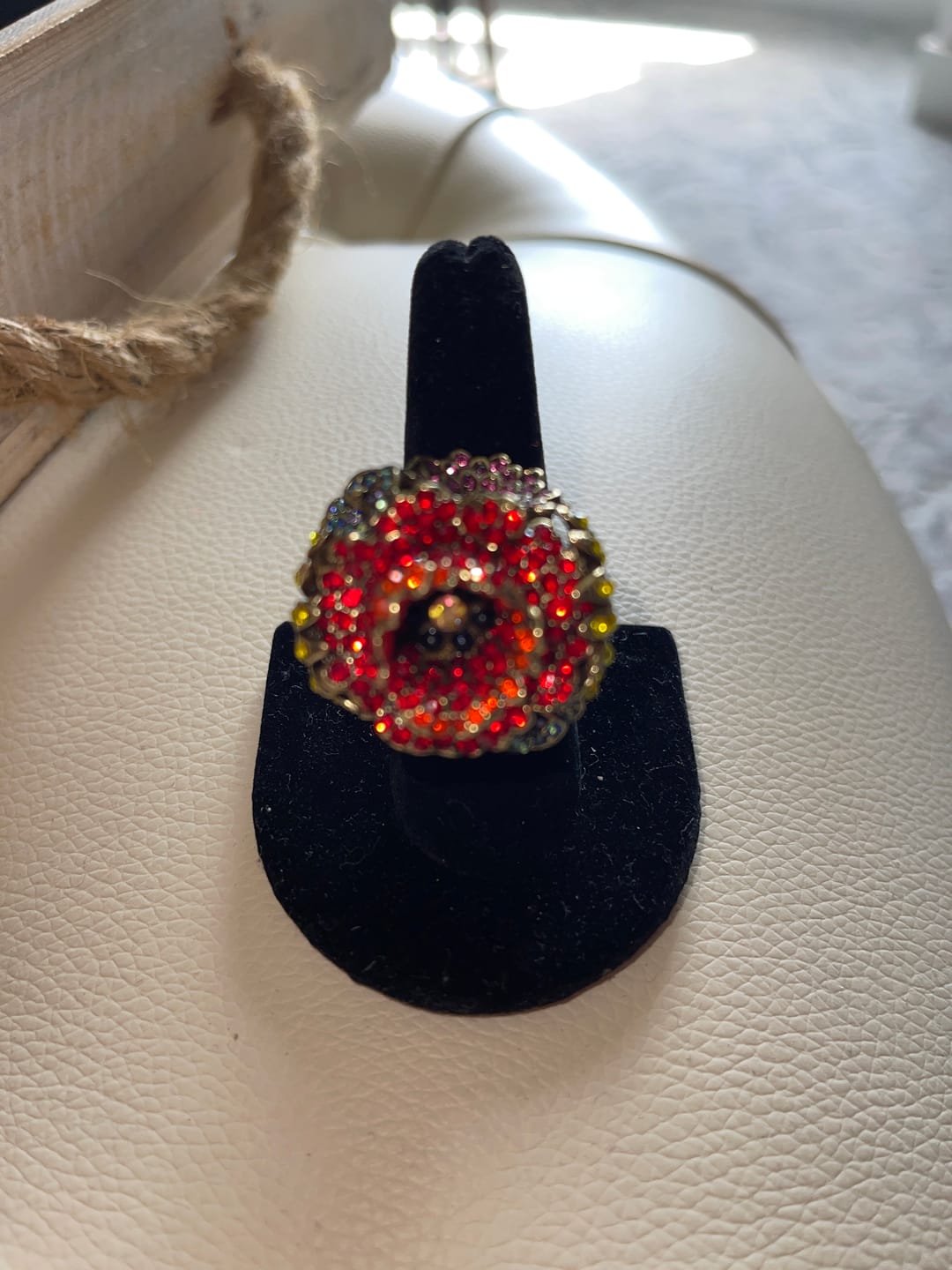 Customer photo review of Heidi Daus®"Wildflower Garden" Crystal Floral Ring