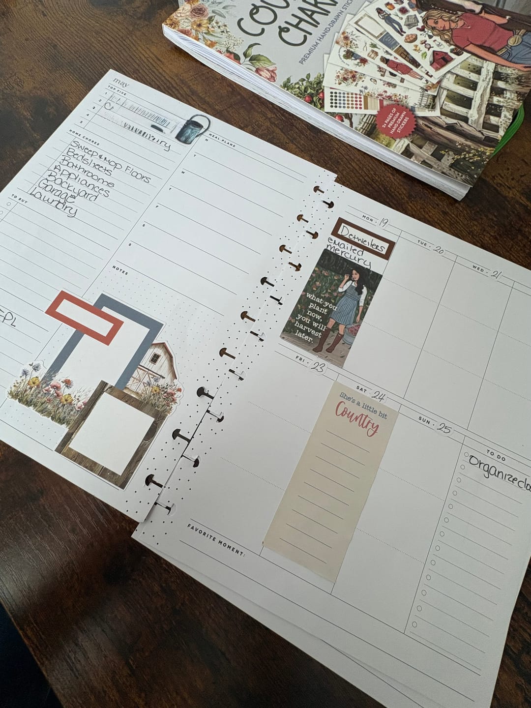 Customer photo review of Country Charm Sticker Book