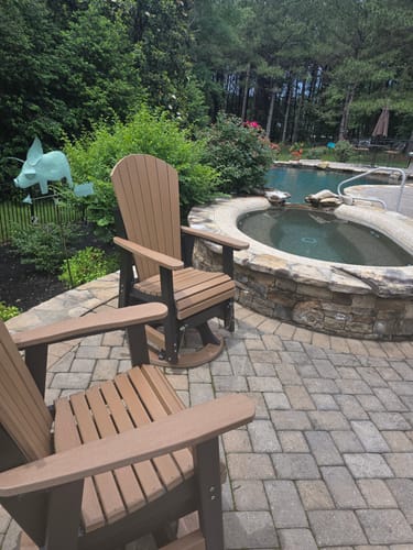 Customer photo review of DURAWEATHER POLY® Swivel Rocking Porch Glider Chair