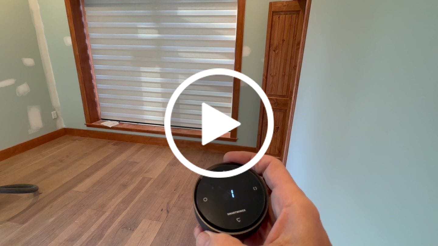 Customer video review of SmartWings Motorized Zebra Shades 85% Blackout 95mm Ingrid