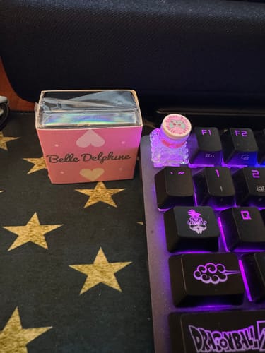 Customer photo review of Belle Delphine Bathwater Bottle Keycap