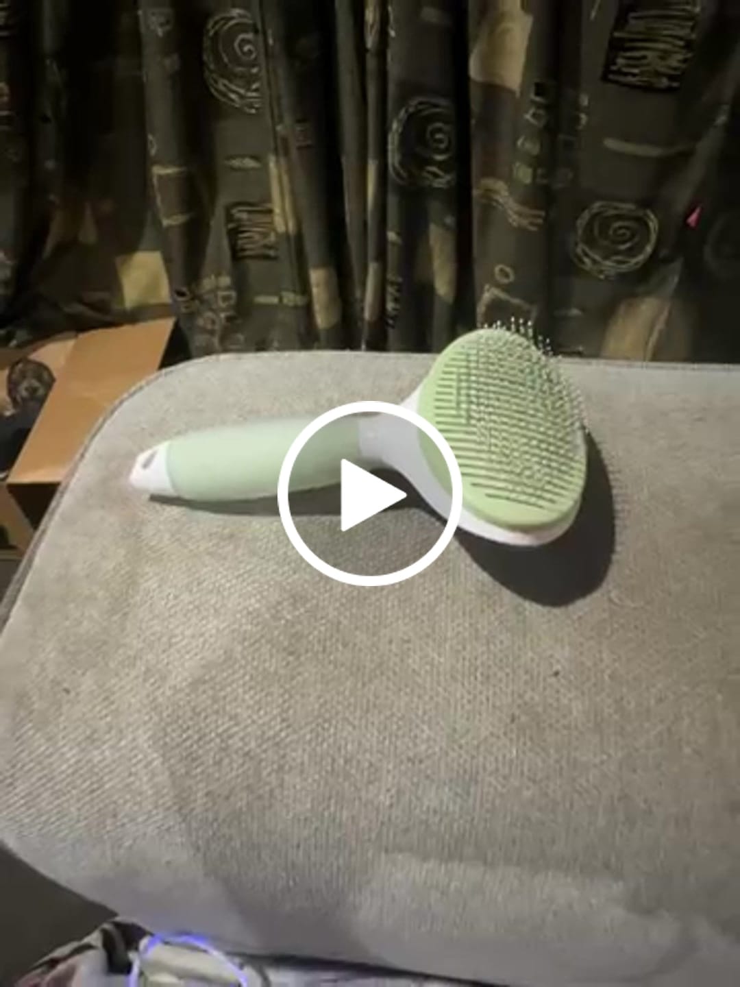 Customer video review of Michu Cream Round-Head Grooming Dog/Cat Brush - Perfect for Gentle Coat Care