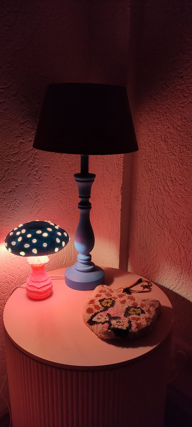 Customer photo review of Amanita Pilzlampe – Magische Tischlampe in Fliegenpilz-Design für dein Zuhause