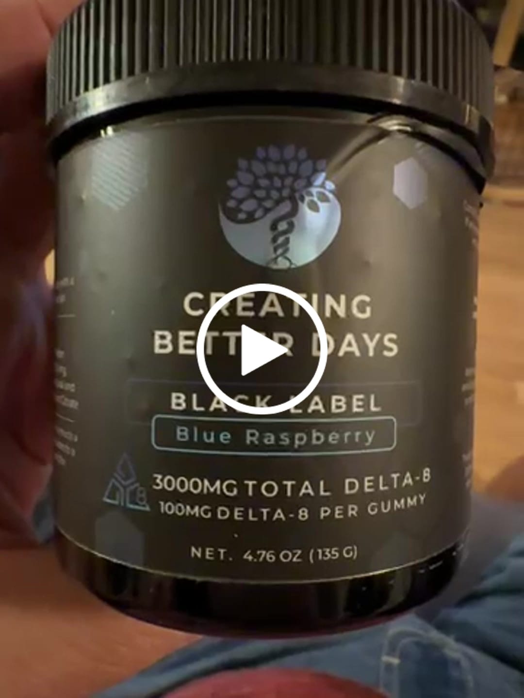 Customer video review of Blue Raspberry Delta 8 Gummies 3000 MG