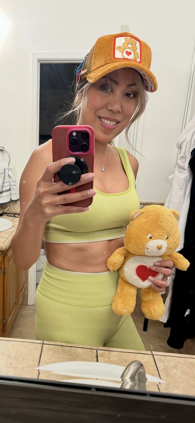 Customer photo review of OVERLORD X Care Bears:  Tender Heart Bear Trucker Cap