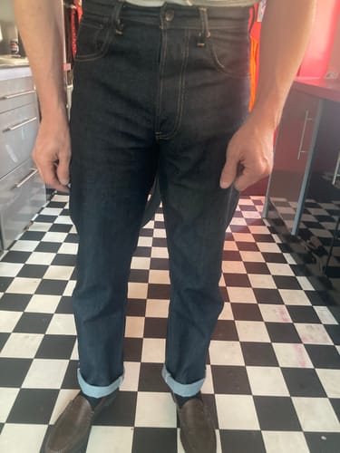 Customer photo review of Lot 602 1969 Model Selvedge Denim Jeans