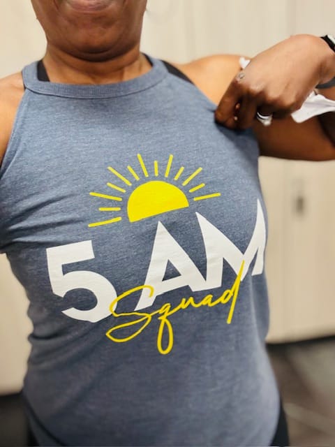Customer photo review of 5AM Squad Rocker Tank Top