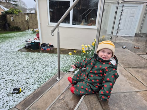 Customer photo review of Starry Night Recycled Waterproof Winter Suit