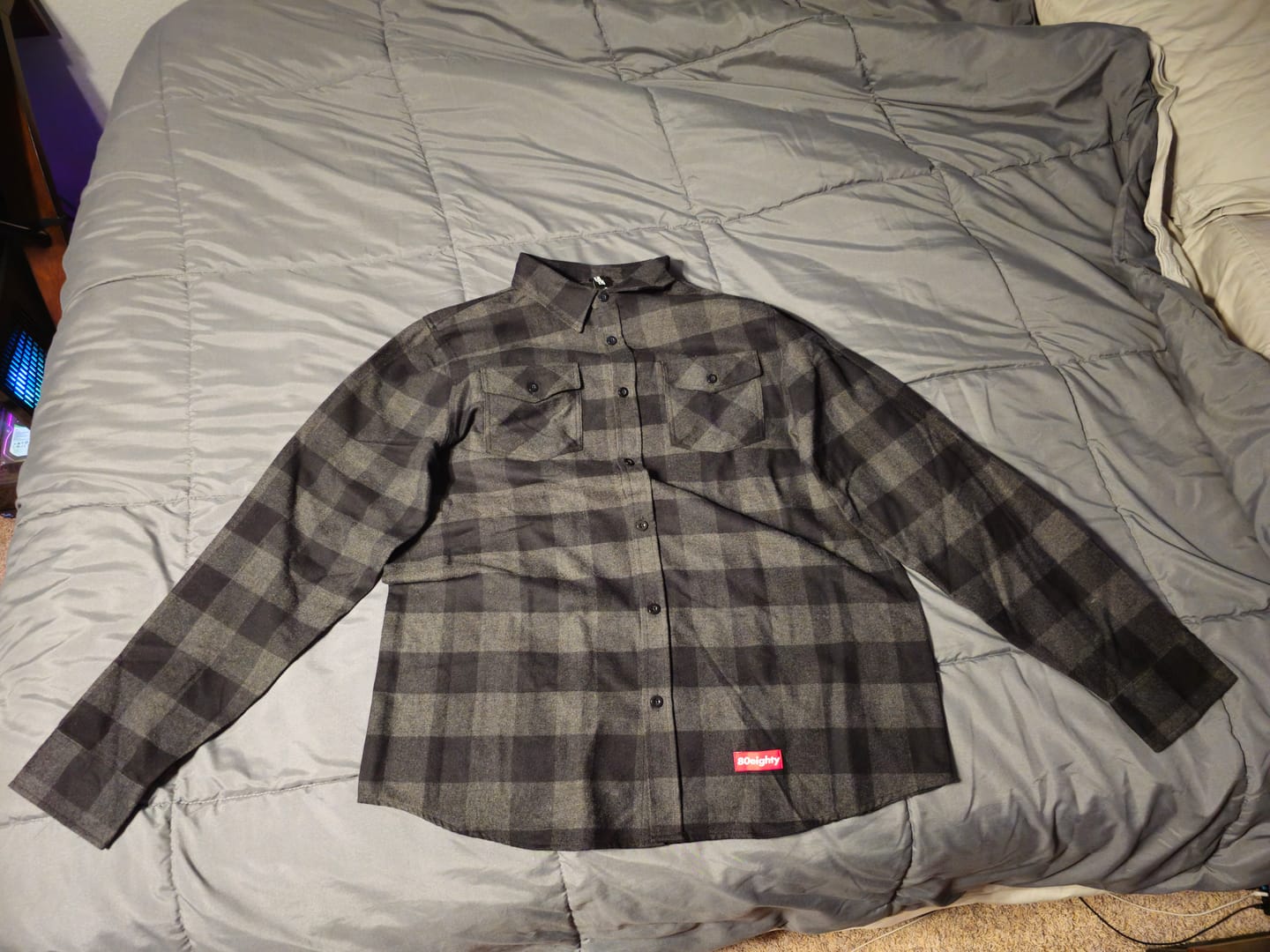 Customer photo review of 80Eighty® Charcoal-Black Flannel
