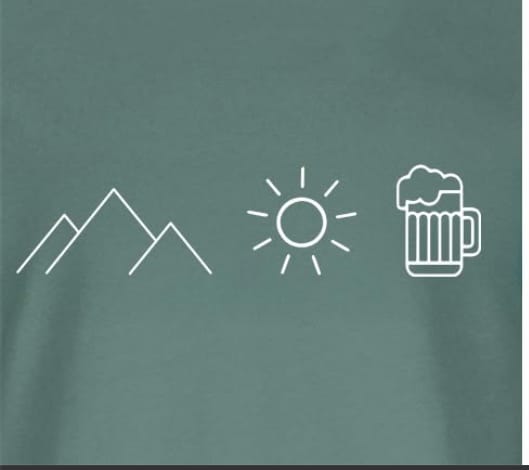 Customer photo review of Berg Sonne Bier (Stick) - Unisex Premium Organic Shirt