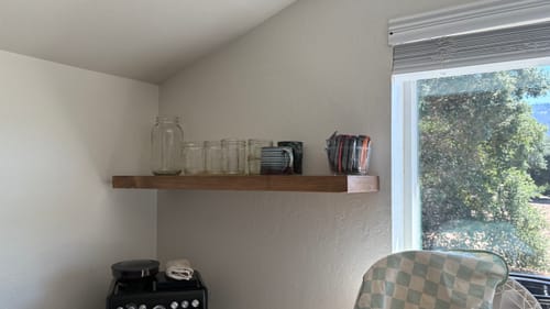 Customer photo review of Rustic Floating Shelves