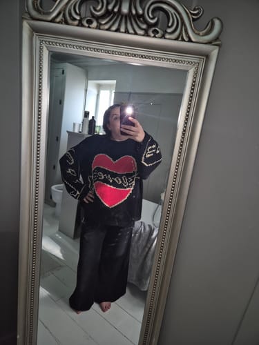 Customer photo review of The Young Hearts Jumper - Black