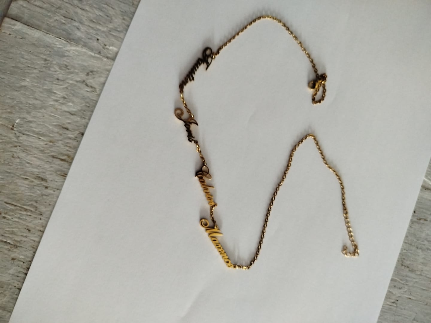 Customer photo review of Collier Personnalisé Plusieurs Prénoms