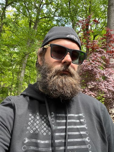 Customer photo review of 80Eighty® Polarized Bamboo Sunglasses - Red