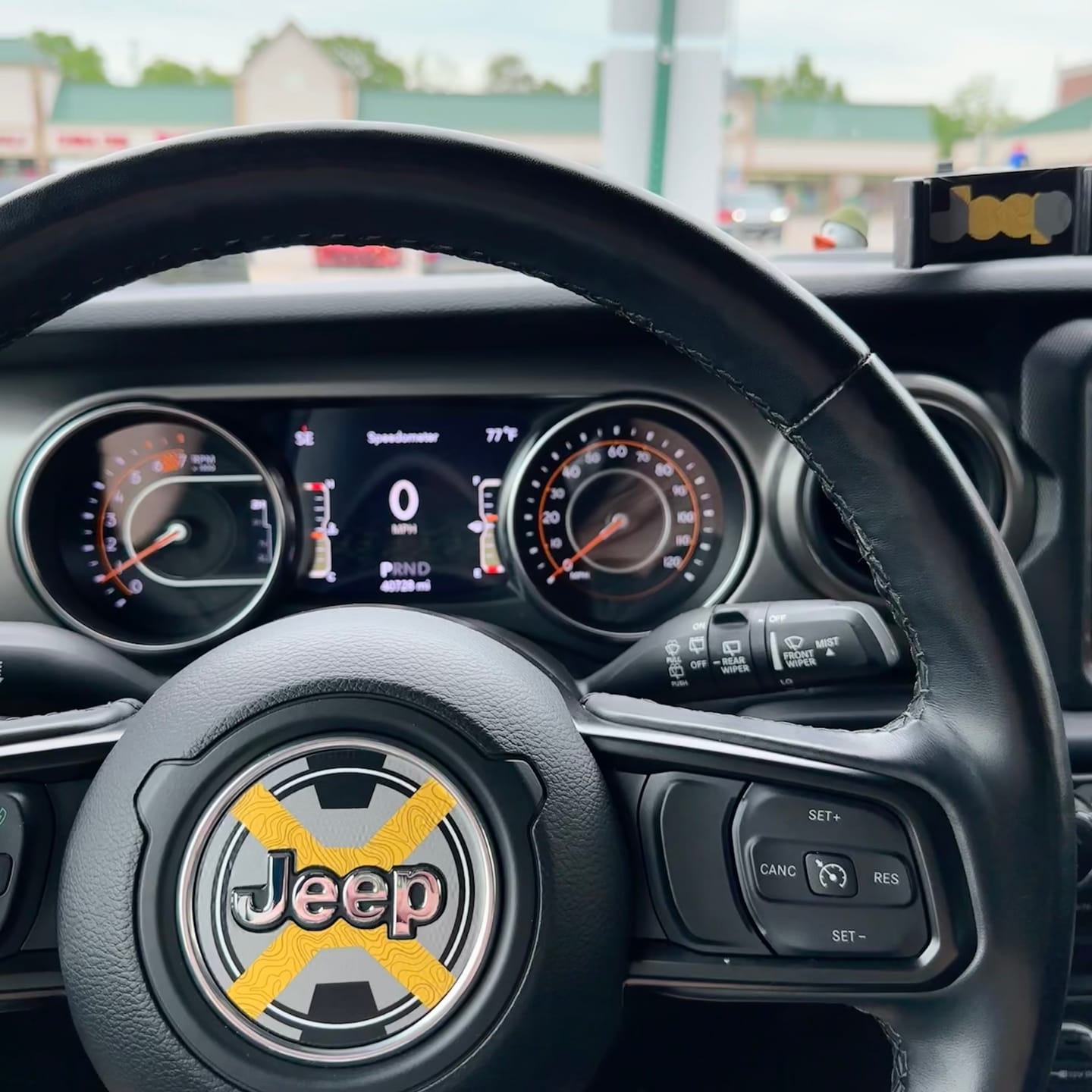 Customer photo review of Steering Wheel Decals for Jeep | Concept-Inspired Interior Mods