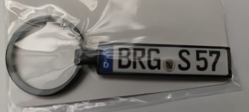 Customer photo review of Kennzeichen Schlüsselanhänger Mini Nummernschild Metall