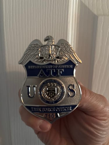 Customer photo review of US ATF TFO Task Force Officer Badge Replica Movie Props