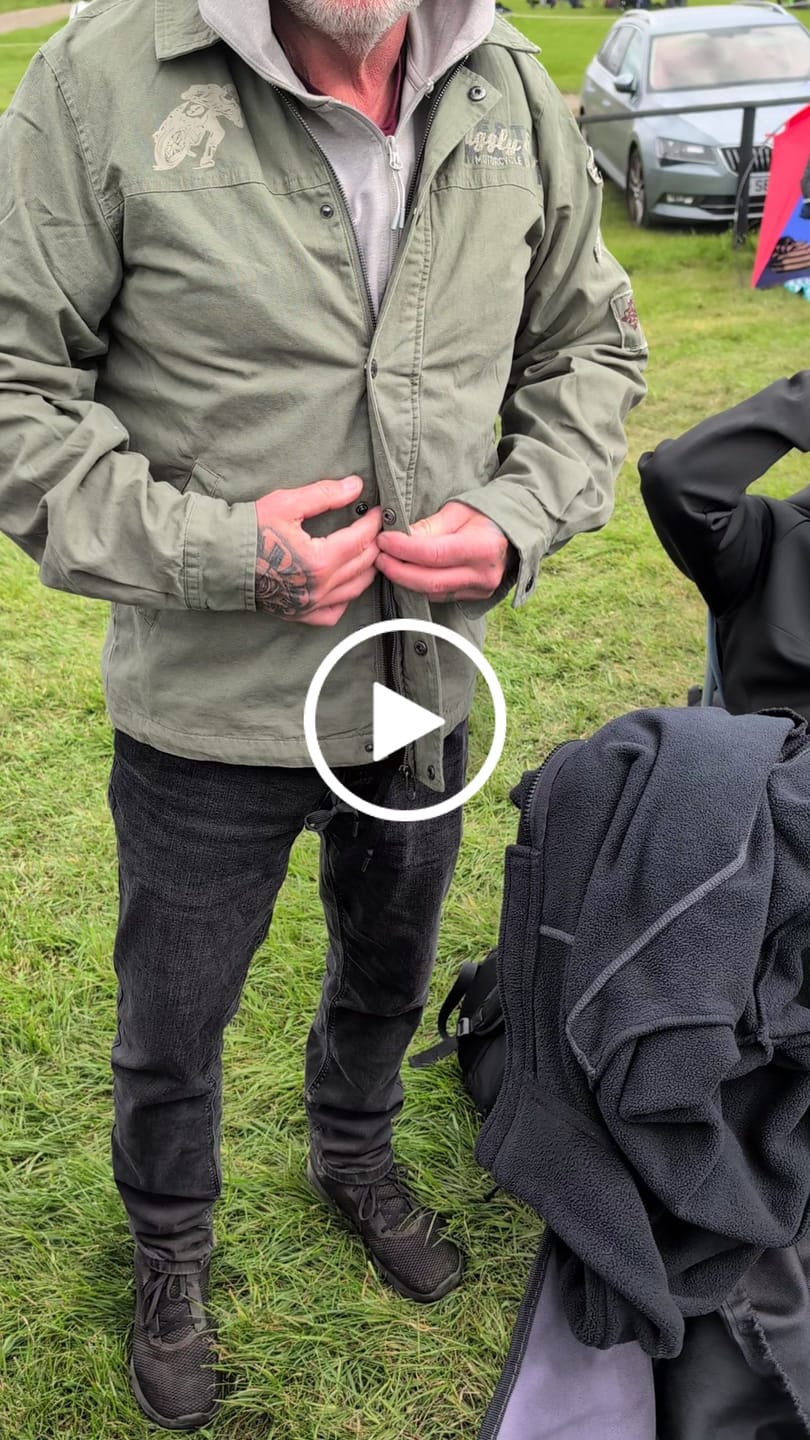 Customer video review of Green Flattrack Moto Shacket