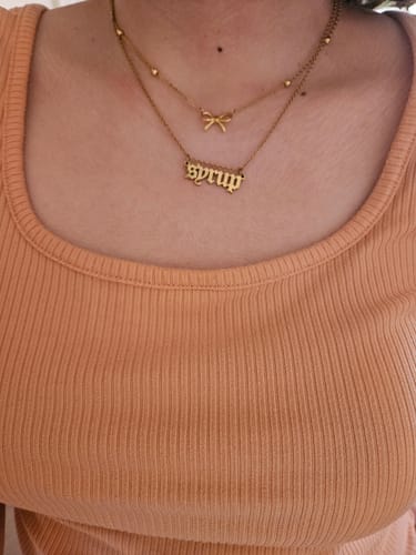 Customer photo review of Ribbon Necklace