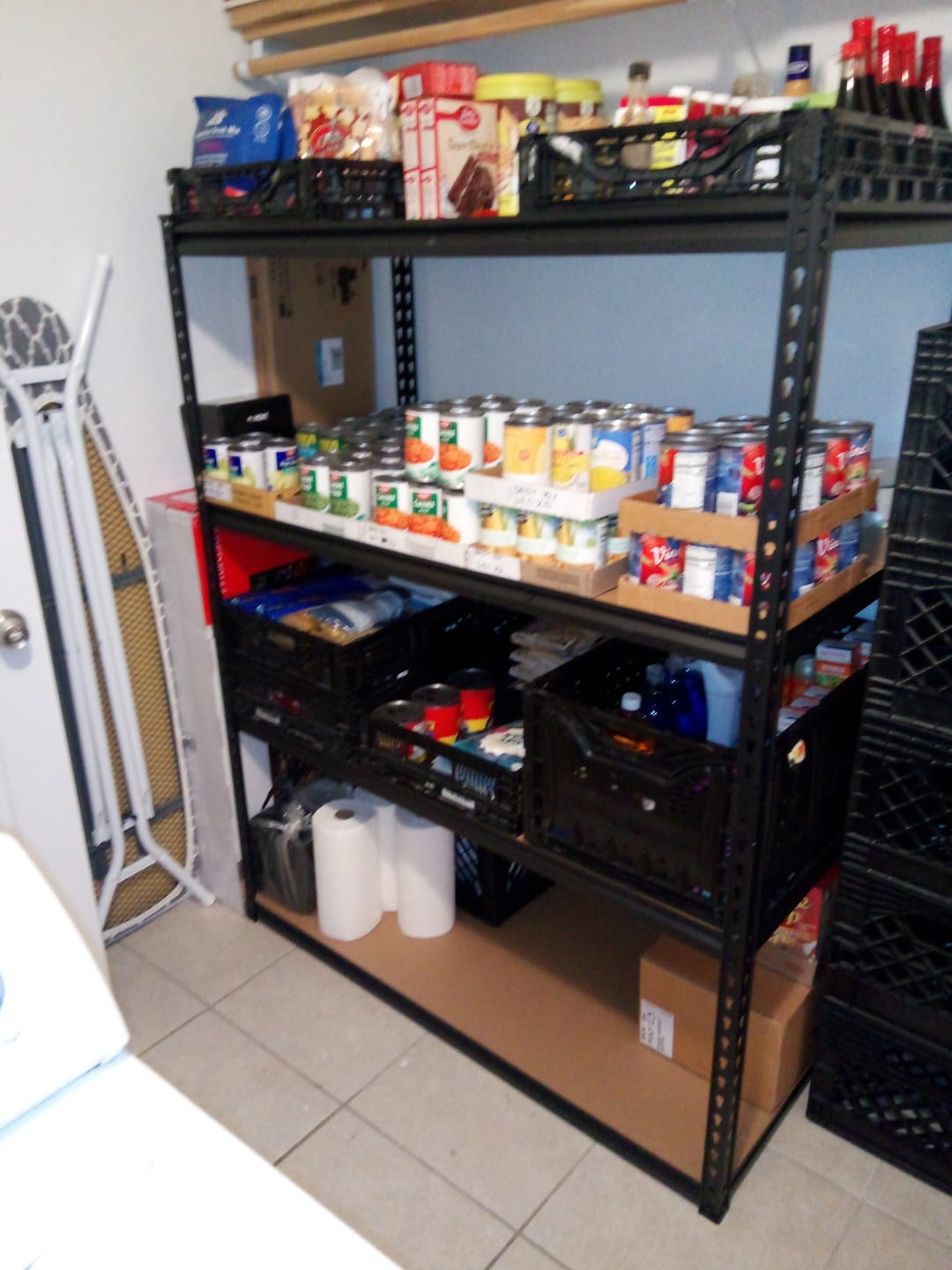 Customer photo review of REIBII 48" W x 24" D Garage Storage Shelves, 2150 lbs Heavy Duty Metal Shelving Racks, Adjustable Storage Rack for Garage Kitchen Pantry