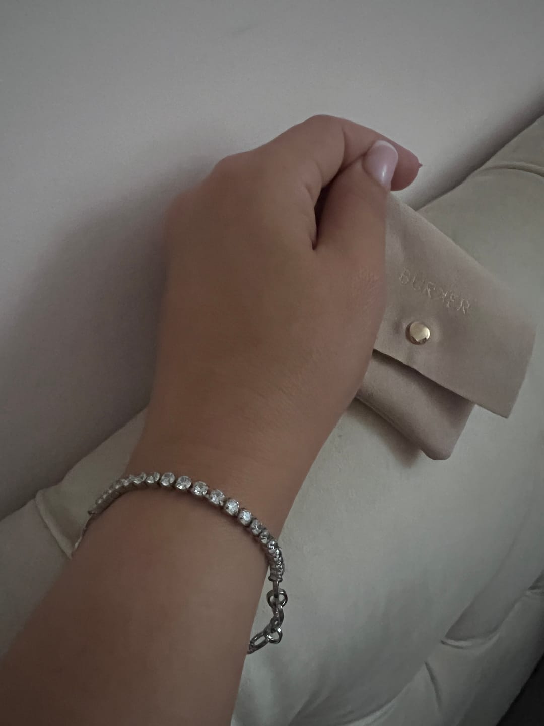 Customer photo review of Jade Silver Bracelet
