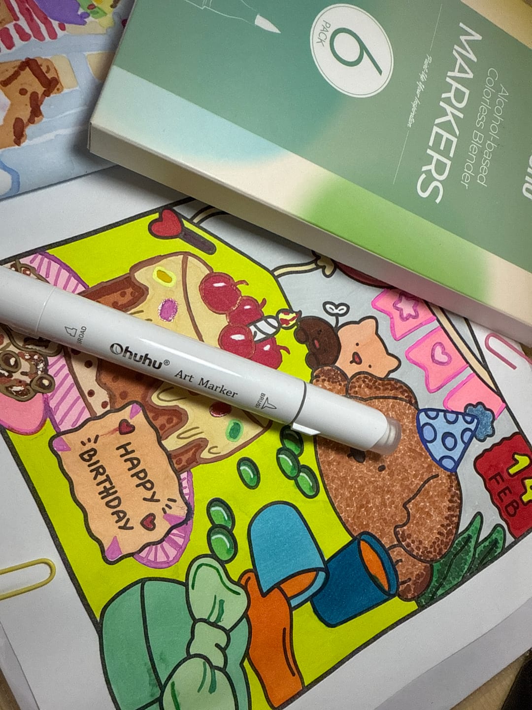Customer photo review of Ohuhu Honolulu Colorless Blender Marker - Pack of 6