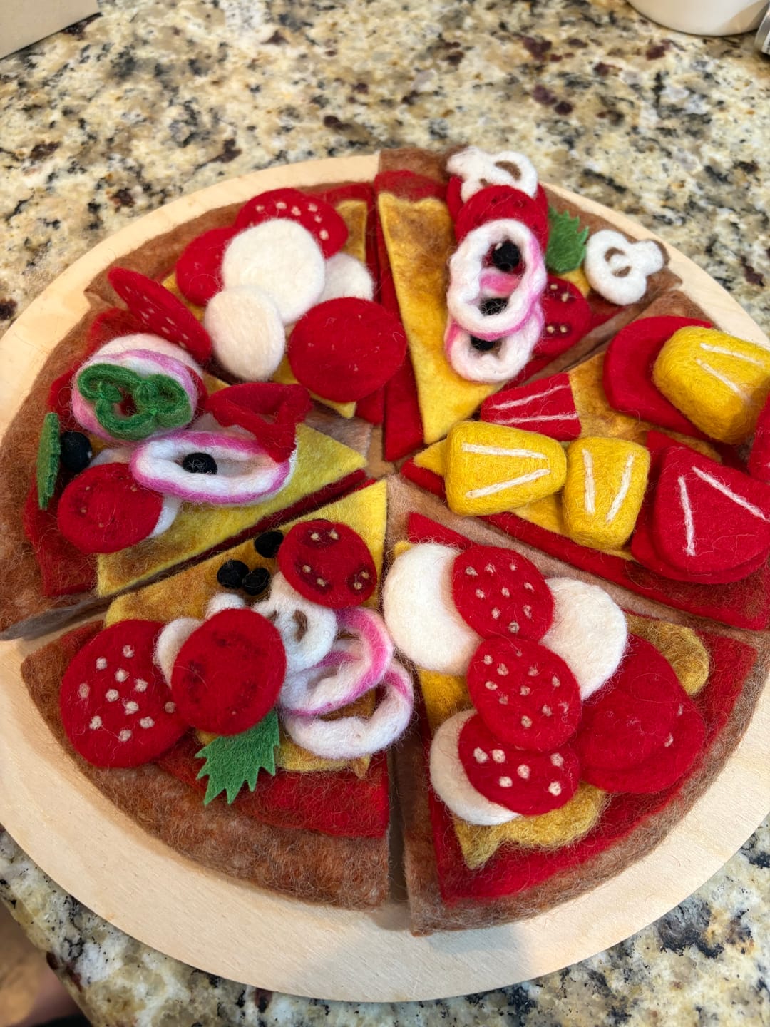 Customer photo review of Felt Margherita Pizza Slice