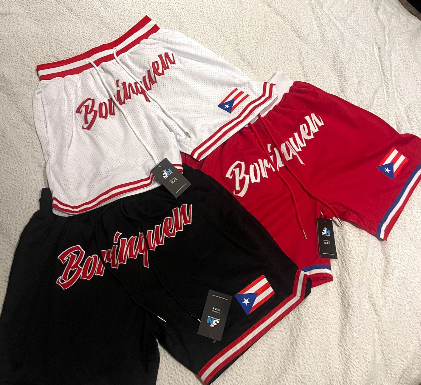 Customer photo review of Puerto Rico 'Borinquen' Basketball Shorts