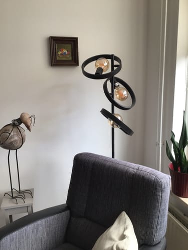 Customer photo review of Hanglamp Amara - 6-lichts - Antraciet - Metaal