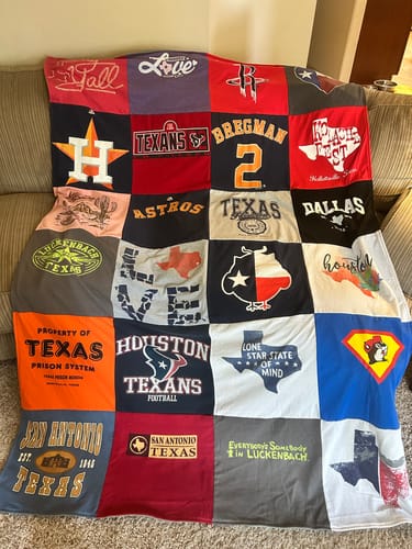 Customer photo review of Classic T-Shirt Blanket