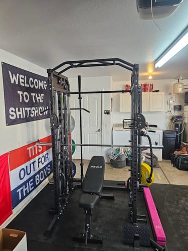 Customer photo review of M7 Home Gym Package with 350 lbs Dumbbell Set