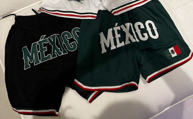 Customer photo review of Mexico Heritage Basketball Shorts