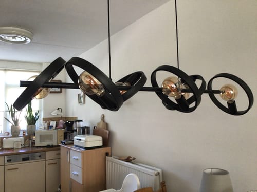 Customer photo review of Hanglamp Amara - 6-lichts - Antraciet - Metaal