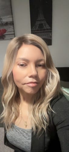 Customer photo review of [PRE-ORDER] JBEXTENSION 18 Inches Mix Blonde Pre-Cut Snowflake Lace Frontlace Glueless Wig TERESA BLONDE【PERMATEASE】