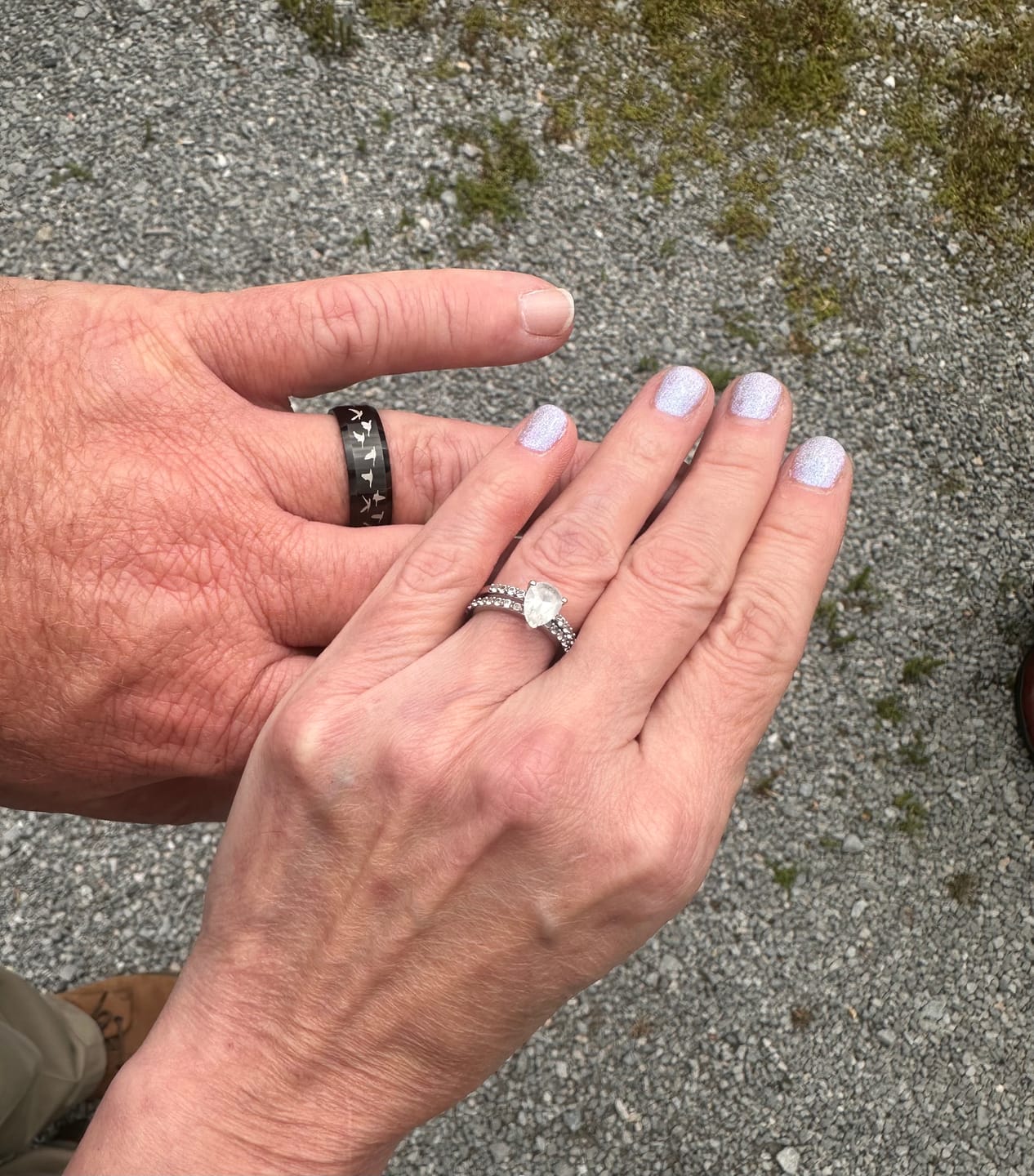 Customer photo review of Flying Ducks Ring - Black Tungsten 8mm