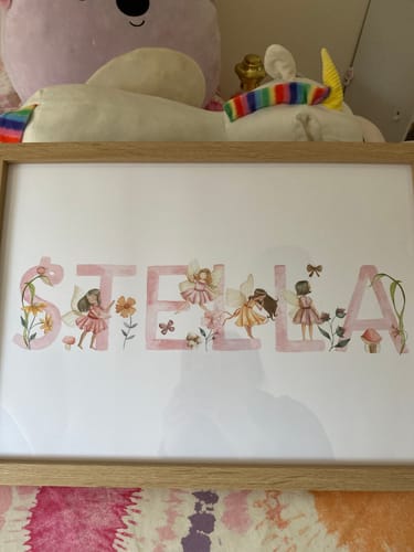 Customer photo review of Fairy Name Print