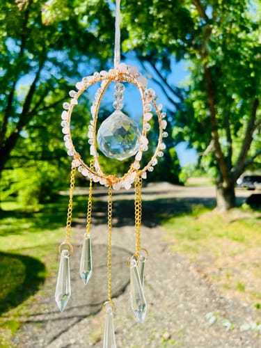 Customer photo review of Ball Orb Suncatcher DIY Kit Light Catcher Craft Kit  - Crystal Ball