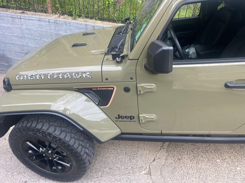 Customer photo review of Gladiator Text Fender Insert Fender Insert (Set Of 2)