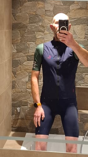 Customer photo review of HONEYCOMB THERMAL VEST - BLUE