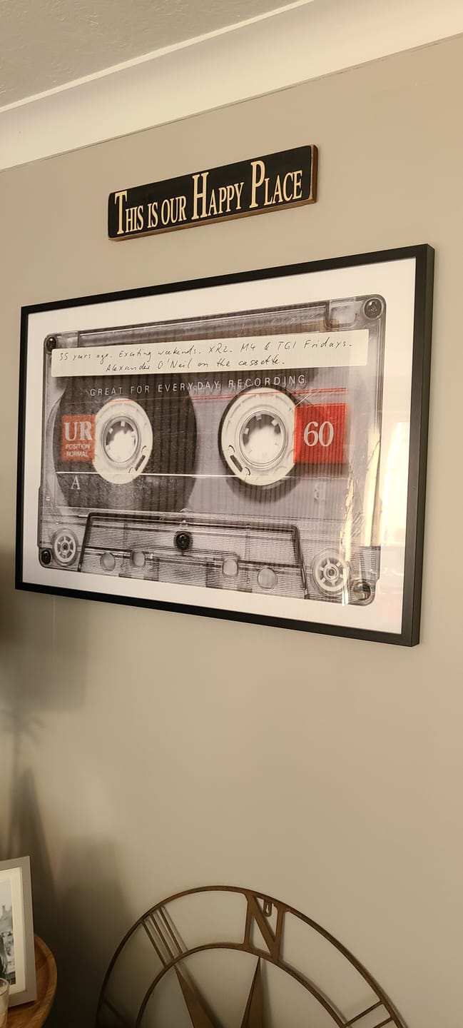 Customer photo review of Personalised Retro Mixtape Print