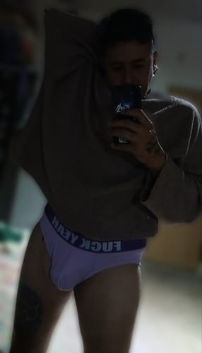 Customer photo review of LAVENDER BUBBLE BUTT JOCKSTRAP