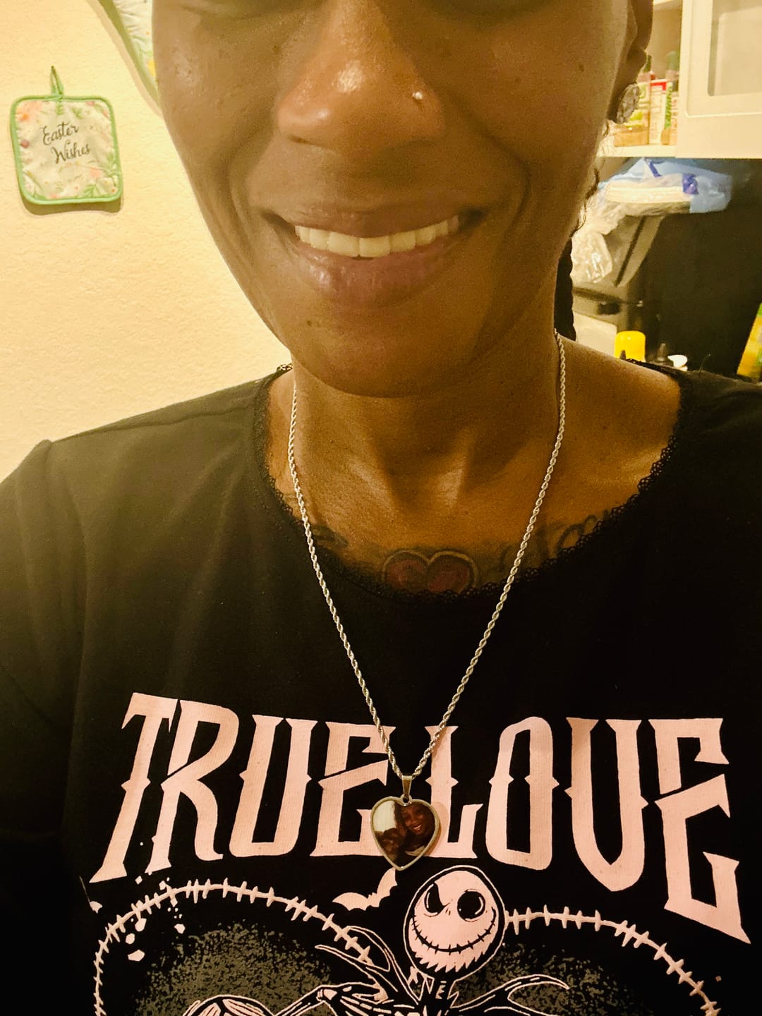 Customer photo review of Engravable Heart Necklace With Picture