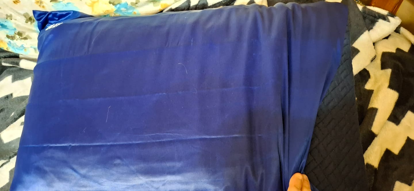 Customer photo review of Hard Flat Memory Foam Pillow