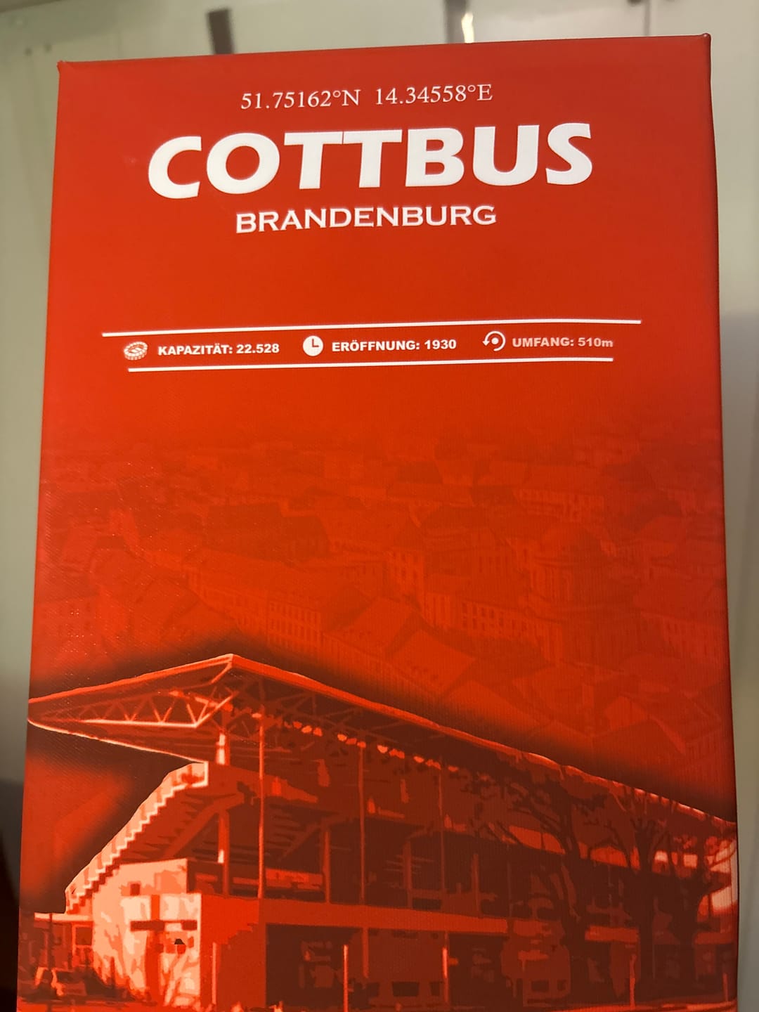 Customer photo review of Cottbus Stadion Leinwand