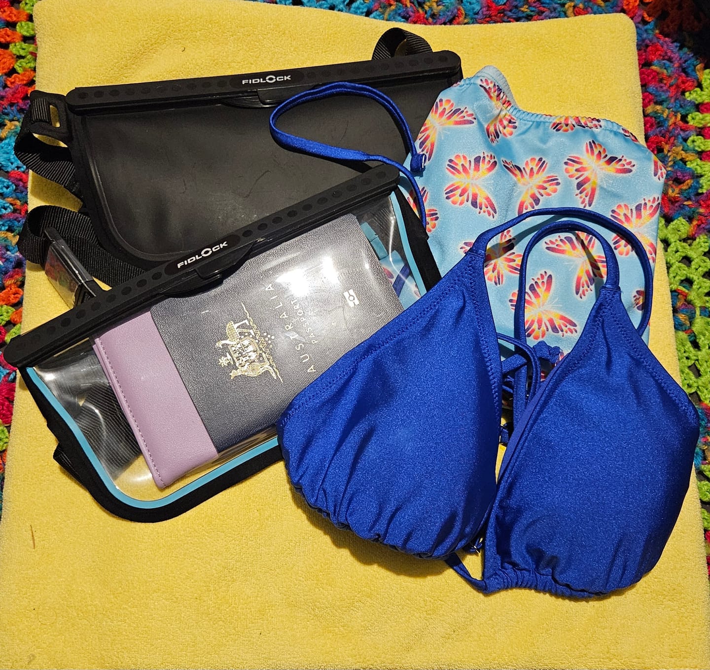 Customer photo review of Hermetic Waterproof Sling Bag - Transparent Black