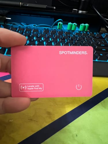 Customer photo review of SPOTMINDERS. Tracking card