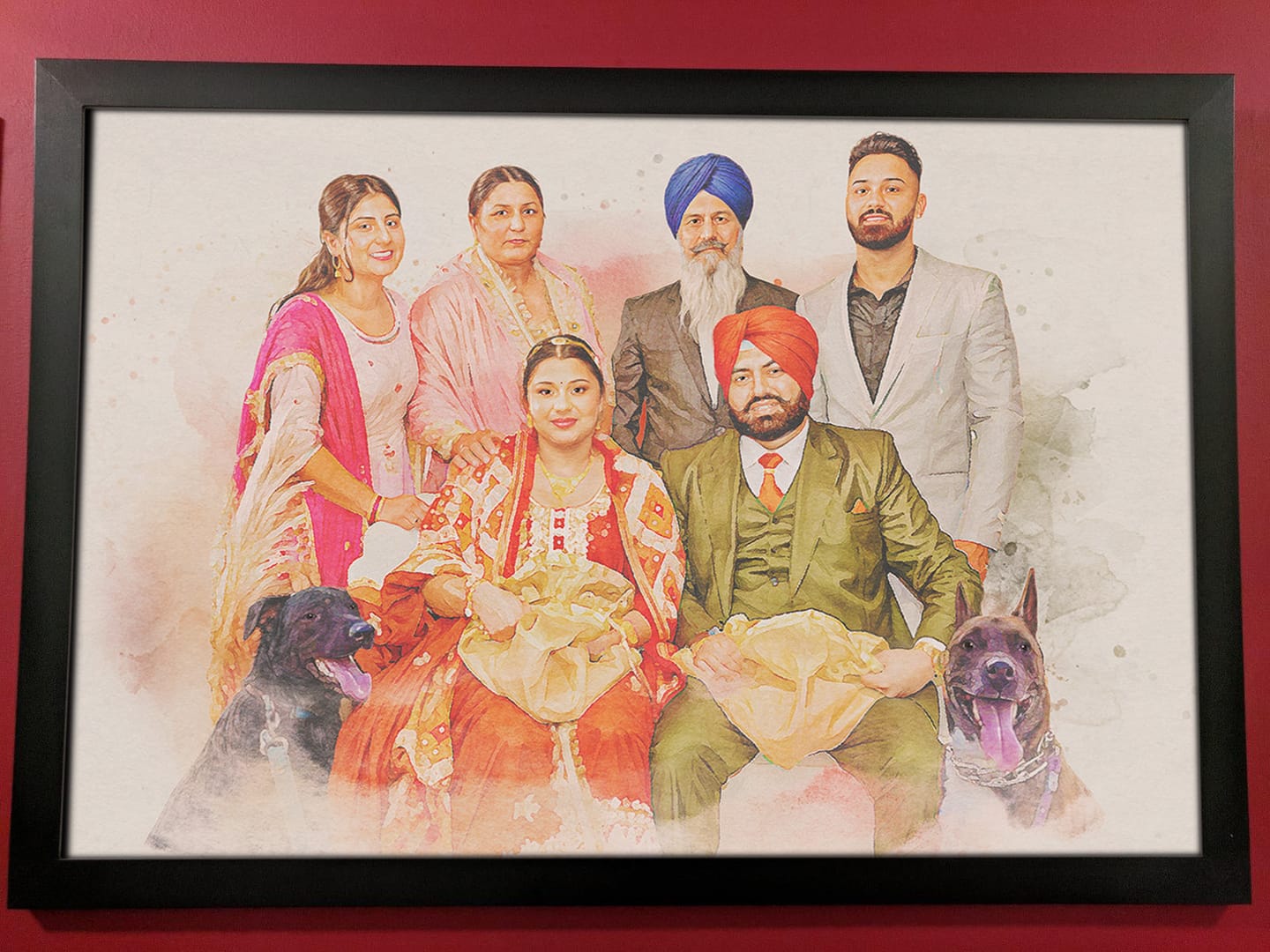 Customer photo review of Watercolor Memorial Portrait