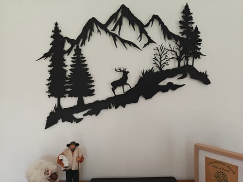Customer photo review of Décoration Murale en Métal - Montagne et Cerf