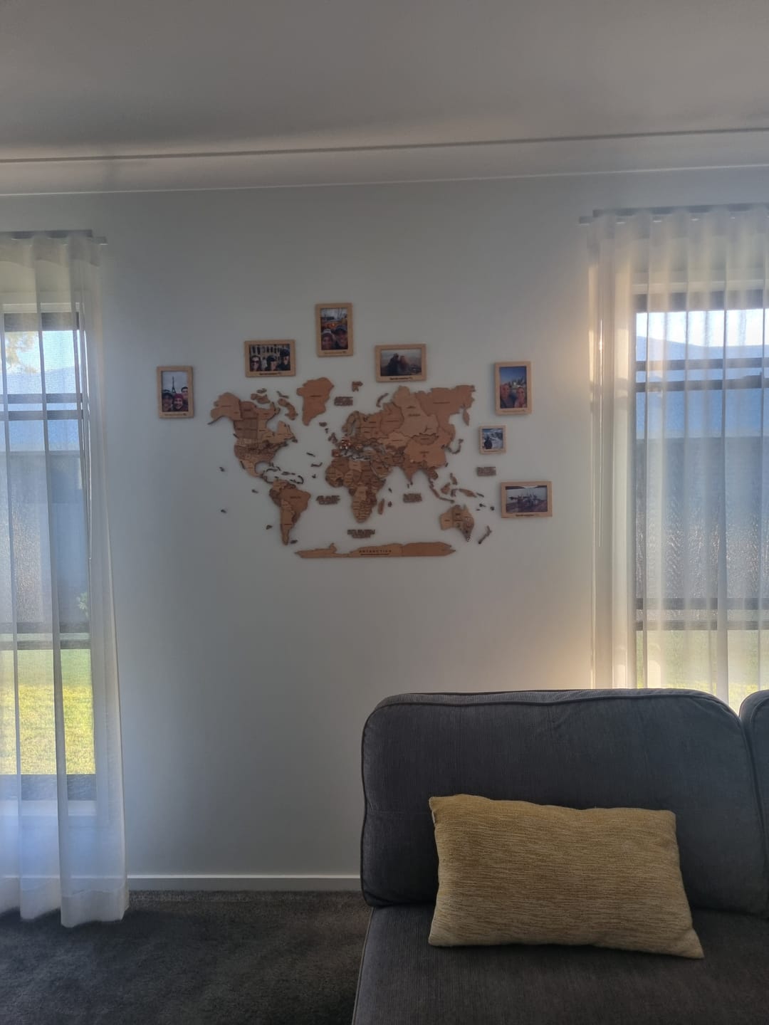 Customer photo review of Set of 9 Wooden Photo Frames